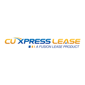 CU Xpress Lease logo in blue and gold with the tagline “A Fusion Lease Product”
